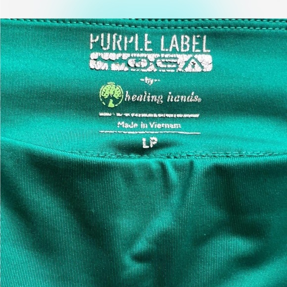 Healing Hands Purple Label Green Scrub Pants Large Petite - Picture 2 of 4